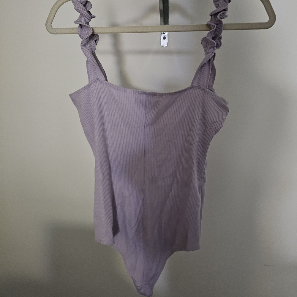 Reformation Lilac Ruffled Bodysuit - Picture 2 of 4